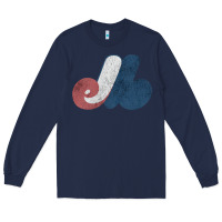 Navy montreal expos Long Sleeve Tee - lanVoArt