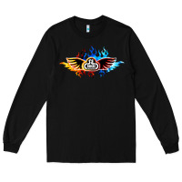 Black se bikes bmx bicycle on fire sport blue red Long Sleeve Tee - lanVoArt