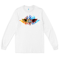 White se bikes bmx bicycle on fire sport blue red Long Sleeve Tee - lanVoArt