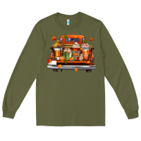 Army Green coffee cups truck Long Sleeve Tee - CowGirlArtShop