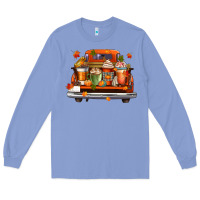 Colony Blue coffee cups truck Long Sleeve Tee - CowGirlArtShop