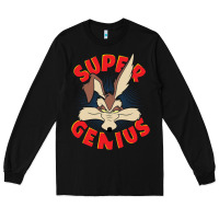 Black coyote super genius  1 Long Sleeve Tee - lanVoArt