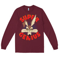 Burgundy coyote super genius  1 Long Sleeve Tee - lanVoArt