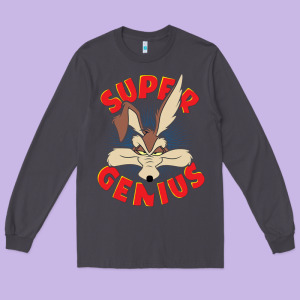 Coyote Super Genius  1 Long Sleeve Tee Designed By Lanvoart