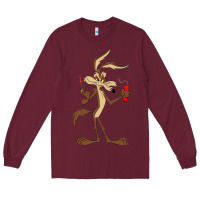 Burgundy danger coyote's hole Long Sleeve Tee - lanVoArt