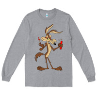 Heather Grey danger coyote's hole Long Sleeve Tee - lanVoArt