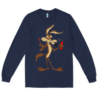Navy danger coyote's hole Long Sleeve Tee - lanVoArt