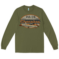 Army Green piper cherokee pa 28 retro vintage design Long Sleeve Tee - lanVoArt