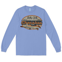 Colony Blue piper cherokee pa 28 retro vintage design Long Sleeve Tee - lanVoArt