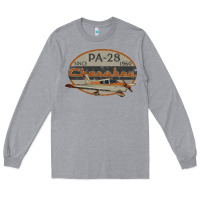Heather Grey piper cherokee pa 28 retro vintage design Long Sleeve Tee - lanVoArt