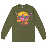 Army Green praise the sun Long Sleeve Tee - lanVoArt