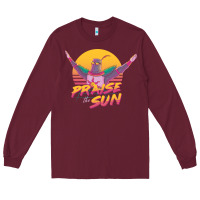 Burgundy praise the sun Long Sleeve Tee - lanVoArt