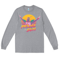 Heather Grey praise the sun Long Sleeve Tee - lanVoArt
