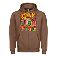 Chestnut Food Is My Valentine Zipper Hoodie - CowhideDigitalArt
