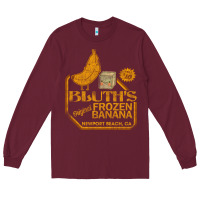 Burgundy retro distressed bluth's banana stand Long Sleeve Tee - lanVoArt