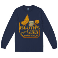 Navy retro distressed bluth's banana stand Long Sleeve Tee - lanVoArt