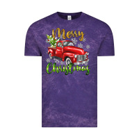 Cloud Purple Merry Christmas truck Vintage Tee - texasbilliewilder