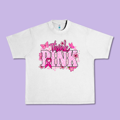 Think Pink Cancer Awareness Urban Heavy Tee Designed By Howdyjamesfarm