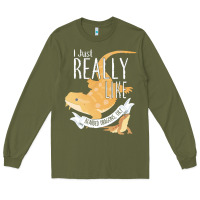 Army Green bearded dragons i just really like bearded dragons Long Sleeve Tee - lanVoArt