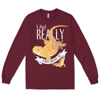 Burgundy bearded dragons i just really like bearded dragons Long Sleeve Tee - lanVoArt