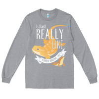 Heather Grey bearded dragons i just really like bearded dragons Long Sleeve Tee - lanVoArt