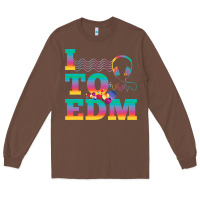 Chestnut i listen to edm rainbow letters dj music gift Long Sleeve Tee - lanVoArt