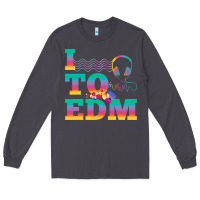 Smoke i listen to edm rainbow letters dj music gift Long Sleeve Tee - lanVoArt