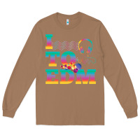 Toasted Coconut i listen to edm rainbow letters dj music gift Long Sleeve Tee - lanVoArt