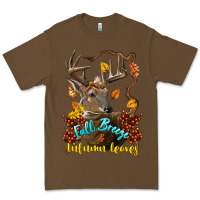 Cacao Fall Breeze And Autumn Leaves Deer Premium Tee - LillyAllenDesigns