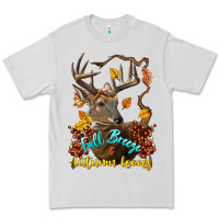 Dove Grey Fall Breeze And Autumn Leaves Deer Premium Tee - LillyAllenDesigns