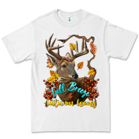 White Fall Breeze And Autumn Leaves Deer Premium Tee - LillyAllenDesigns