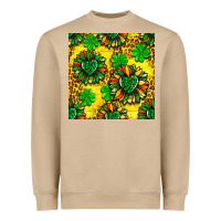Mushroom St. Patrick's sunflower seamless pattern Heavyweight Sweatshirt - BundleAndBundleShop