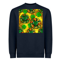 Navy St. Patrick's sunflower seamless pattern Heavyweight Sweatshirt - BundleAndBundleShop