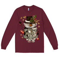 Burgundy walking in a winter wonderland Long Sleeve Tee - CowGirlArtShop