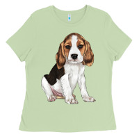 Matcha beagle puppy Ladies Tee - LillyAllenDesigns