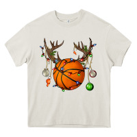 Cream Basketball Horn Christmas Heavy Core Tee - BundleAndBundleShop