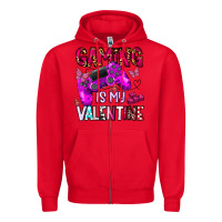 Red gaming is my valentine Zipper Hoodie - CowhideDigitalArt