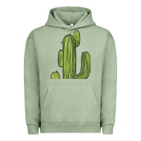Pigment Oil Green cactus Urban Hoodie - BarkalooDesign