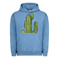Pigment Pebble Blue cactus Urban Hoodie - BarkalooDesign