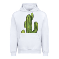 White cactus Urban Hoodie - BarkalooDesign