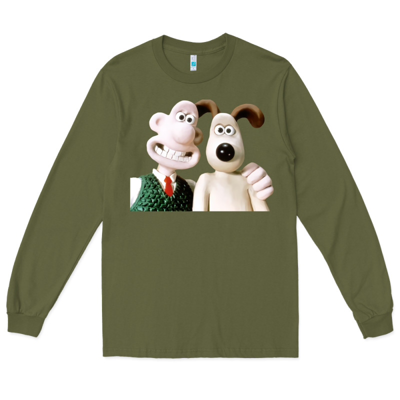 The Man With His Dog Taking Selfie W.a.l.l.a.c.e Long Sleeve Tee by lanVoArt | Teevron