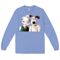 Colony Blue the man with his dog taking selfie w.a.l.l.a.c.e Long Sleeve Tee - lanVoArt