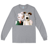 Heather Grey the man with his dog taking selfie w.a.l.l.a.c.e Long Sleeve Tee - lanVoArt