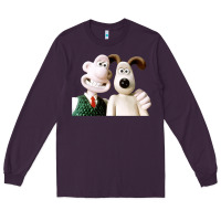 Plum the man with his dog taking selfie w.a.l.l.a.c.e Long Sleeve Tee - lanVoArt