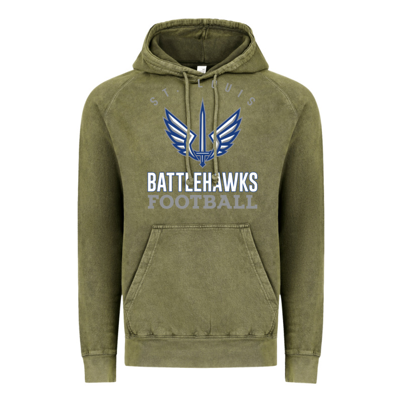 Stl Battlehawks Football! Xfl Vintage Hoodie by lanVoArt | Teevron