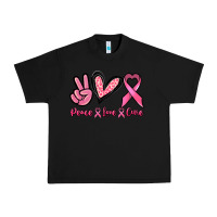 Black Peace love cure Cancer Awareness Urban Heavy Tee - HowdyJamesFarm