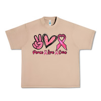 Burro Peace love cure Cancer Awareness Urban Heavy Tee - HowdyJamesFarm