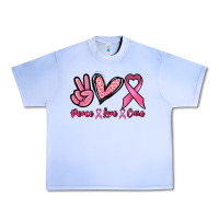 Grape Ice Peace love cure Cancer Awareness Urban Heavy Tee - HowdyJamesFarm