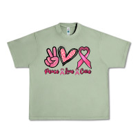 Oil Green Peace love cure Cancer Awareness Urban Heavy Tee - HowdyJamesFarm