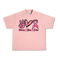 Peace Love Cure Cancer Awareness Urban Heavy Tee | Teevron